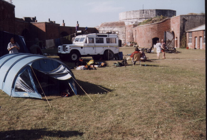 Camping within the Grounds of Hurst Castle